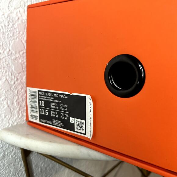 Nike Blazer Mid sacai Black Wolf Grey Mens Size 10 Womens Size 11.5 BV0072 002 - Picture 2 of 16